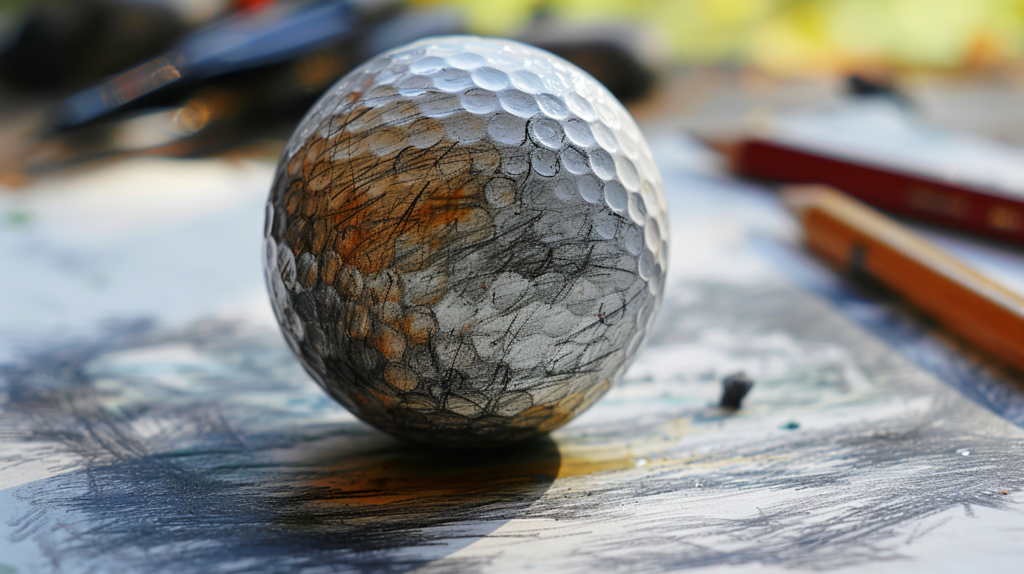 As the artist's hand skillfully outlines circles with precision, the step-by-step creation of a lifelike golf ball unfolds. Dimples emerge, casting shadows that capture the ball's texture, while strategic shading and gentle graphite highlights bring forth its glossy sheen. This visual guide illustrates the journey from a blank canvas to a convincing representation of a golf ball, showcasing the artistry involved in capturing the nuances of this seemingly simple yet complex sports icon