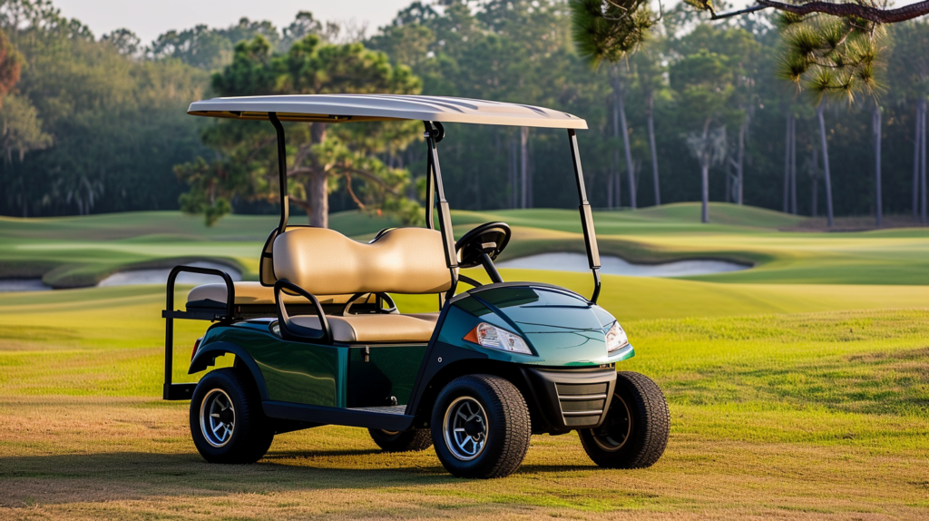 A comprehensive infographic depicting the landscape of used golf cart pricing. From local private party listings ranging $2,000 to $5,000, auction-sourced carts priced between $1,000 to $4,000, to professionally refurbished models with prices ranging $5,000 to $10,000. The image also outlines additional ownership costs such as insurance, maintenance, and storage, providing prospective buyers with a visual guide to make informed decisions.