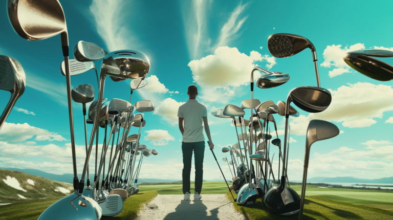 An immersive image capturing the finesse of the golf short game, with a golfer in action showcasing expert chipping, pitching, and lag putting. The golfer, in a slightly open stance, skillfully chips the ball onto the green, demonstrating the technique to limit roll-out. In the background, another golfer executes a precise pitch, emphasizing distance control and soft landings. A third golfer, engaged in lag putting, highlights the importance of smooth, consistent strokes. The image epitomizes the artistry of the short game, a key factor in lowering overall scores. Alternative text: 'Golfers showcasing deft short game skills, from precise chipping and pitching to lag putting, emphasizing the finesse required for lower scores on the green