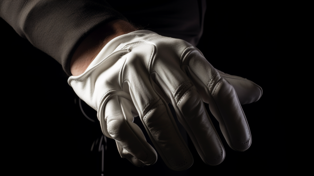In a powerful visual, a right-handed golfer takes center stage, wearing a glove on the dominant right hand. The image brilliantly captures the logic behind this choice, showcasing the right hand's leading role in the swing. As the swing unfolds, the momentum of the club keeps the right palm facing the target, maintaining proper angles for optimal performance. The glove, strategically placed where the most friction and force occur, becomes a shield and enhancer, allowing the golfer to feel the club and maintain control. Experience the synergy of protection and precision as the dominant hand takes the lead, ensuring a masterful golf swing